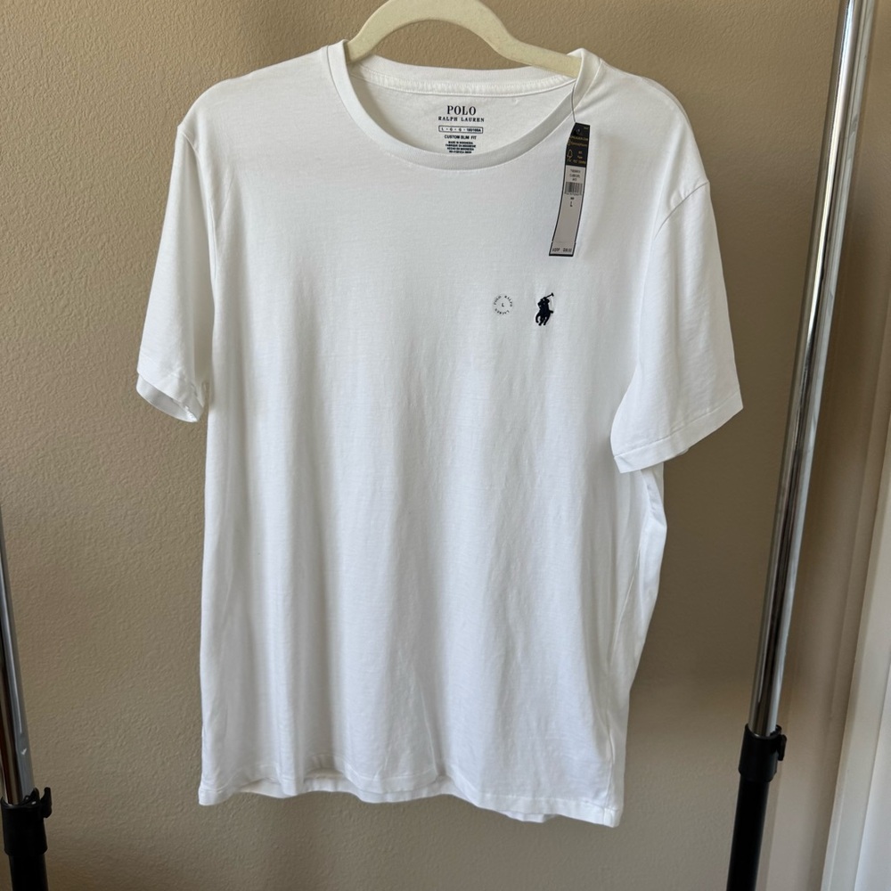 Ralph Lauren Polo Men’s Classic Cotton Tee White L | Signature Pony Logo | NWT